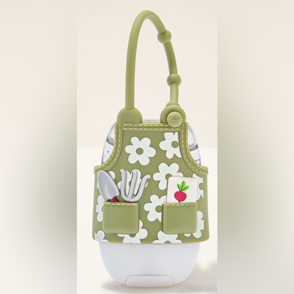 Bath & Body Works Green Floral Garden Silicone hand sanitizer holder